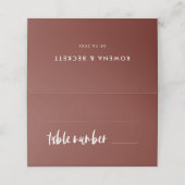 モダンエレガント結婚の プレイスカード (外部開封)