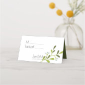 モダンエレガント結婚の。ホルダーを配置。テーブル番号 プレイスカード (裏面)