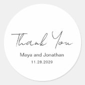 モダンエレガント結婚の ラウンドシール (正面)