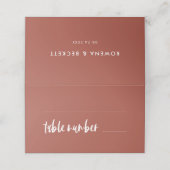 モダンエレガント結婚れんが プレイスカード (外部開封)