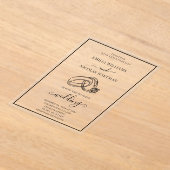 モダンエレガント結婚クラシック アクリル招待状 (レイダウン)