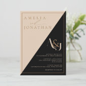 モダンエレガント結婚グラム 招待状 (スタンド正面)