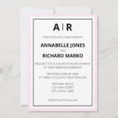 モダンエレガント結婚グラム 招待状 (正面)