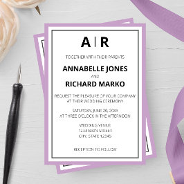 モダンエレガント結婚グラム 招待状