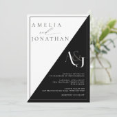 モダンエレガント結婚グラム 招待状 (スタンド正面)