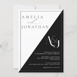 モダンエレガント結婚グラム 招待状