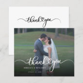 モダンエレガント結婚サンキューカード (正面/裏面)