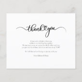 モダンエレガント結婚サンキューカード (裏面)