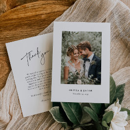 モダンエレガント結婚サンキューカード サンキューカード