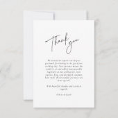 モダンエレガント結婚サンキューカード サンキューカード (裏面)