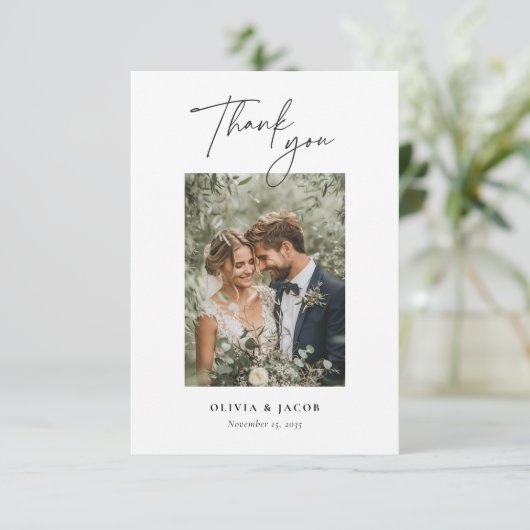 モダンエレガント結婚サンキューカード サンキューカード (スタンド正面)