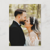 モダンエレガント結婚サンキューカード ポストカード (正面)