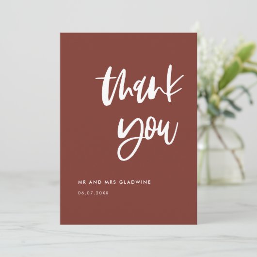 モダンエレガント結婚サンキューカード 招待状 (スタンド正面)