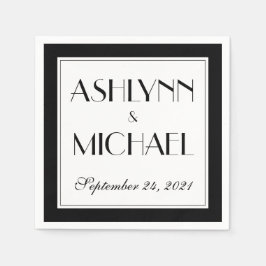 モダンエレガント結婚スタイリッシュs スタンダードカクテルナプキン