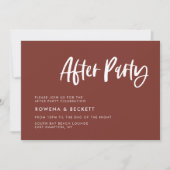 モダンエレガント結婚テラコッタパーティー 招待状 (正面)