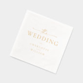 モダンエレガント結婚パーソナライズされたs 箔ナプキン (左)