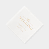 モダンエレガント結婚パーソナライズされたs 箔ナプキン (右)