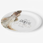 モダンエレガント結婚ブライダルシャワー ペーパープレート (アングル)