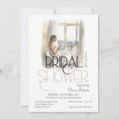 モダンエレガント結婚ブライダルシャワー 招待状 (正面)
