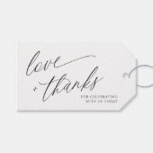 モダンエレガント結婚メッセージカード ギフトタグ (正面(横))