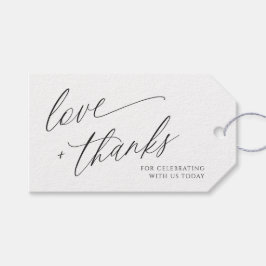 モダンエレガント結婚メッセージカード ギフトタグ