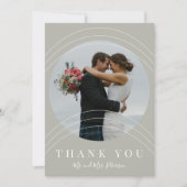 モダンエレガント結婚写真 サンキューカード (正面)