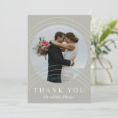 モダンエレガント結婚写真 サンキューカード (スタンド正面)