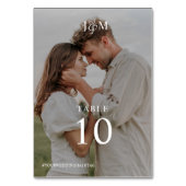 モダンエレガント結婚写真 テーブルナンバー (裏面)