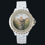 モダンエレガント結婚写結婚画 腕時計<br><div class="desc">モダン写真エレガント、新婚の結婚アニバーサリーウォッチ。</div>