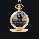 モダンエレガント結婚写結婚画 腕時計<br><div class="desc">モダン写真エレガント、新婚の結婚アニバーサリーウォッチ。</div>