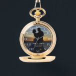 モダンエレガント結婚写結婚画 腕時計<br><div class="desc">モダン写真エレガント、新婚の結婚アニバーサリーウォッチ。</div>