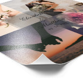 モダンエレガント結婚周年新郎新婦 フォトプリント            (角)