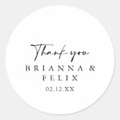 モダンエレガント結婚式の引き出物 ラウンドシール (正面)