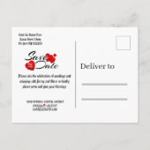 モダンエレガント結婚式の招待はがき インビテーションポストカード (裏面)