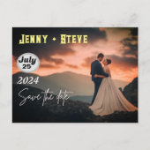 モダンエレガント結婚式の招待はがき インビテーションポストカード (正面)