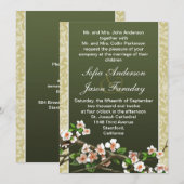 モダンエレガント結婚式招待状 招待状 (正面/裏面)