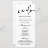 モダンエレガント結婚式 プログラム (正面/裏面)