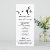 モダンエレガント結婚式 プログラム (スタンド正面)