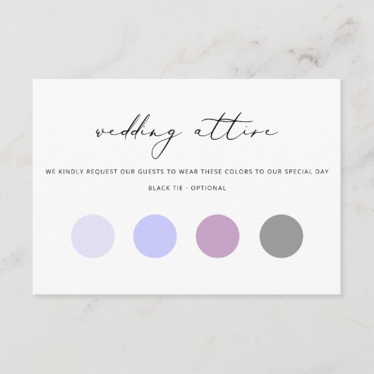 モダンエレガント結婚書道具色 エンクロージャーカード (正面)