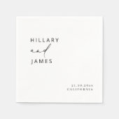 モダンエレガント結婚書 スタンダードカクテルナプキン (正面)