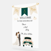 モダンエレガント結婚歓迎アクリル看板。 アクリルサイン (傾斜)