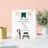 モダンエレガント結婚歓迎アクリル看板。 アクリルサイン (ウェディング)