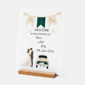 モダンエレガント結婚歓迎アクリル看板。 アクリルサイン (傾斜)