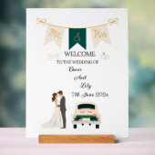 モダンエレガント結婚歓迎アクリル看板。 アクリルサイン (ニュートラル)
