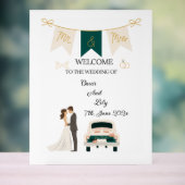 モダンエレガント結婚歓迎アクリル看板。 アクリルサイン (ニュートラル)