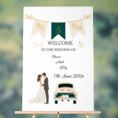 モダンエレガント結婚歓迎アクリル看板。 アクリルサイン (ニュートラル)