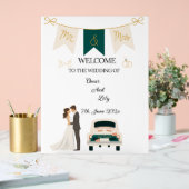 モダンエレガント結婚歓迎アクリル看板。 アクリルサイン (ウェディング)