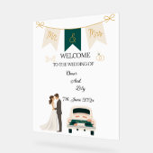 モダンエレガント結婚歓迎アクリル看板。 アクリルサイン (傾斜)