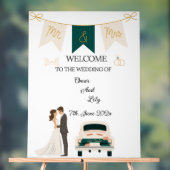 モダンエレガント結婚歓迎アクリル看板。 アクリルサイン (ニュートラル)