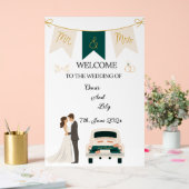 モダンエレガント結婚歓迎アクリル看板。 アクリルサイン (ウェディング)